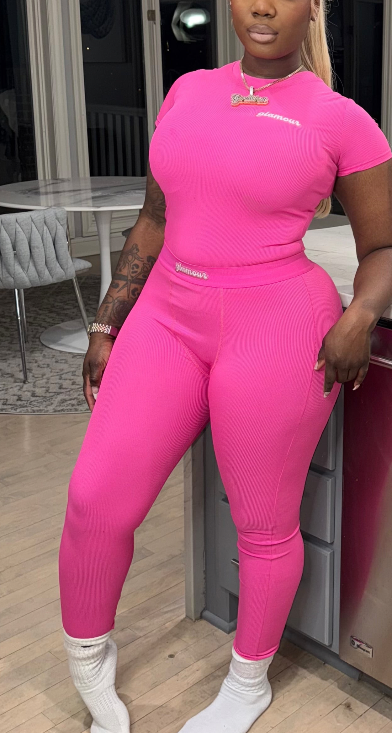 x Hot Girl Pink Glamour set
