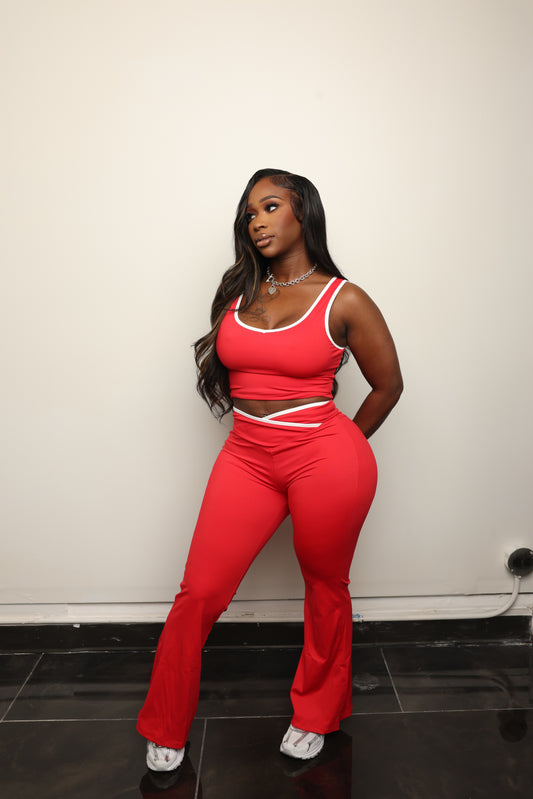 Work Me Out 2 Piece Set - Red